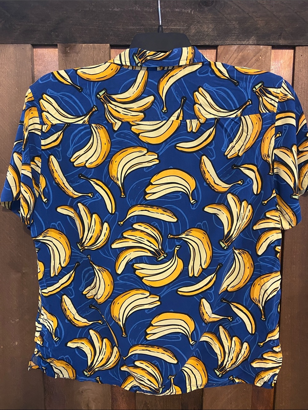 Goodfellow & Co Blue Short-Sleeve Banana Print Button-Down Shirt - Picture 2 of 7
